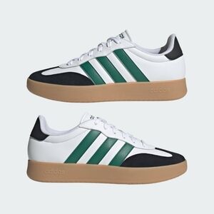 NEW adidas White, Green & Black Barreda Sneacker in Box 9.5